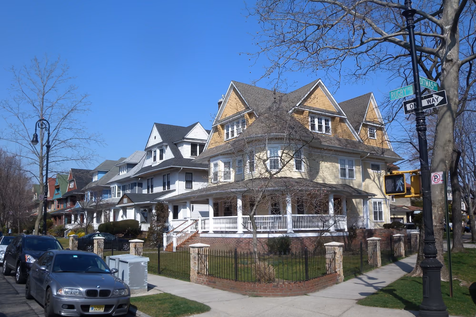 Victorian homes at Ditmas Avenue and Rugby Road in Ditmas Park