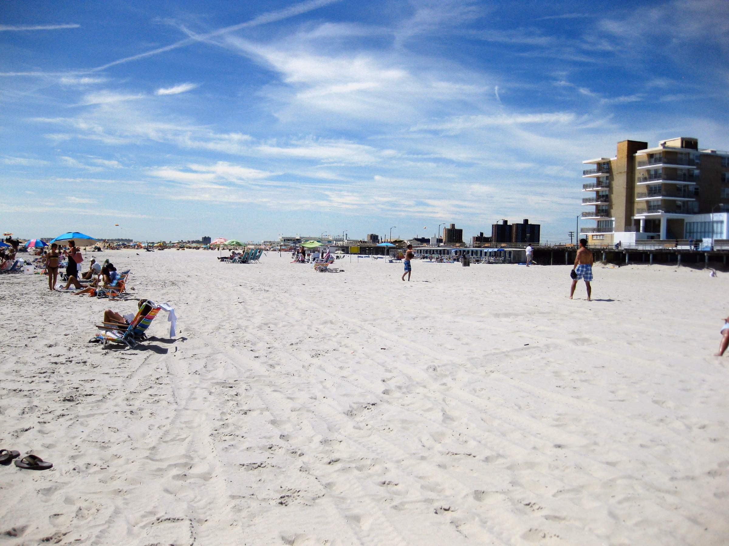 Beach and boardwalk at Atlantic Beach, New York