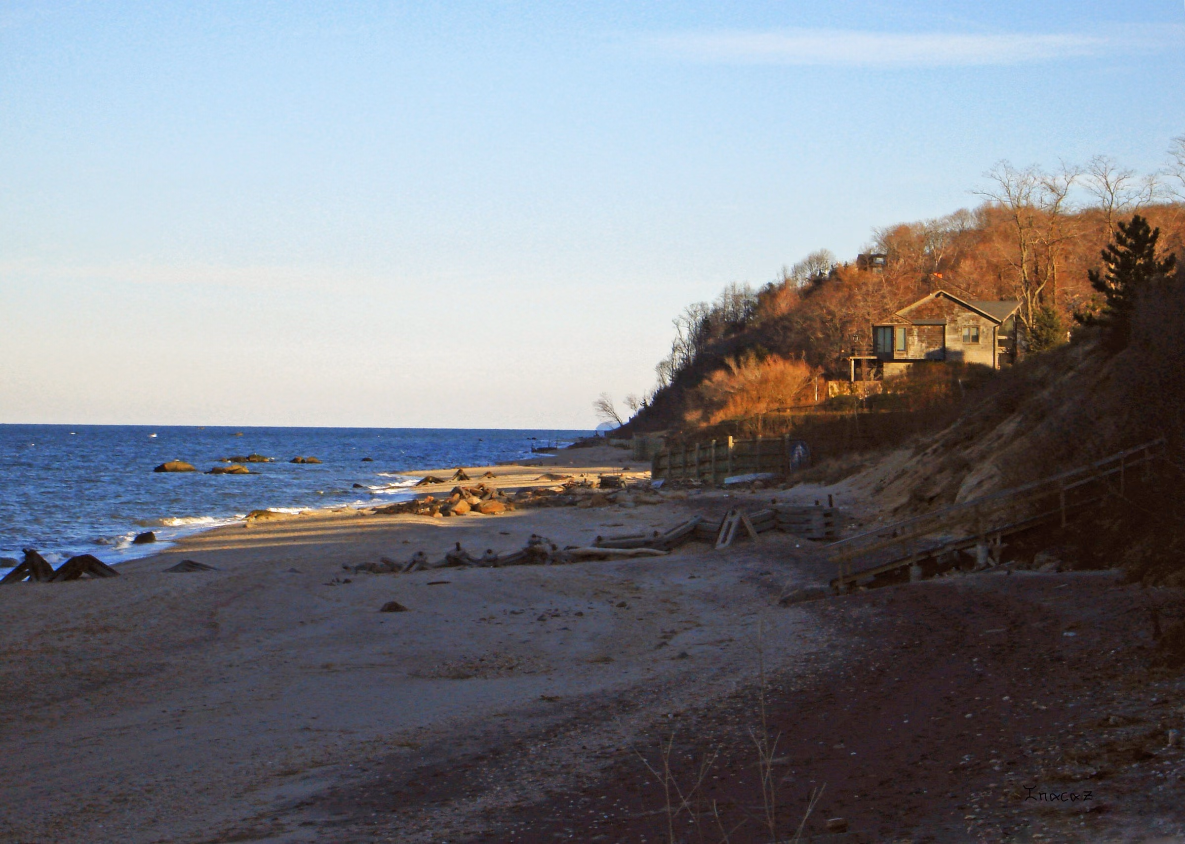 Long Island Sound beach at Miller Place, New York