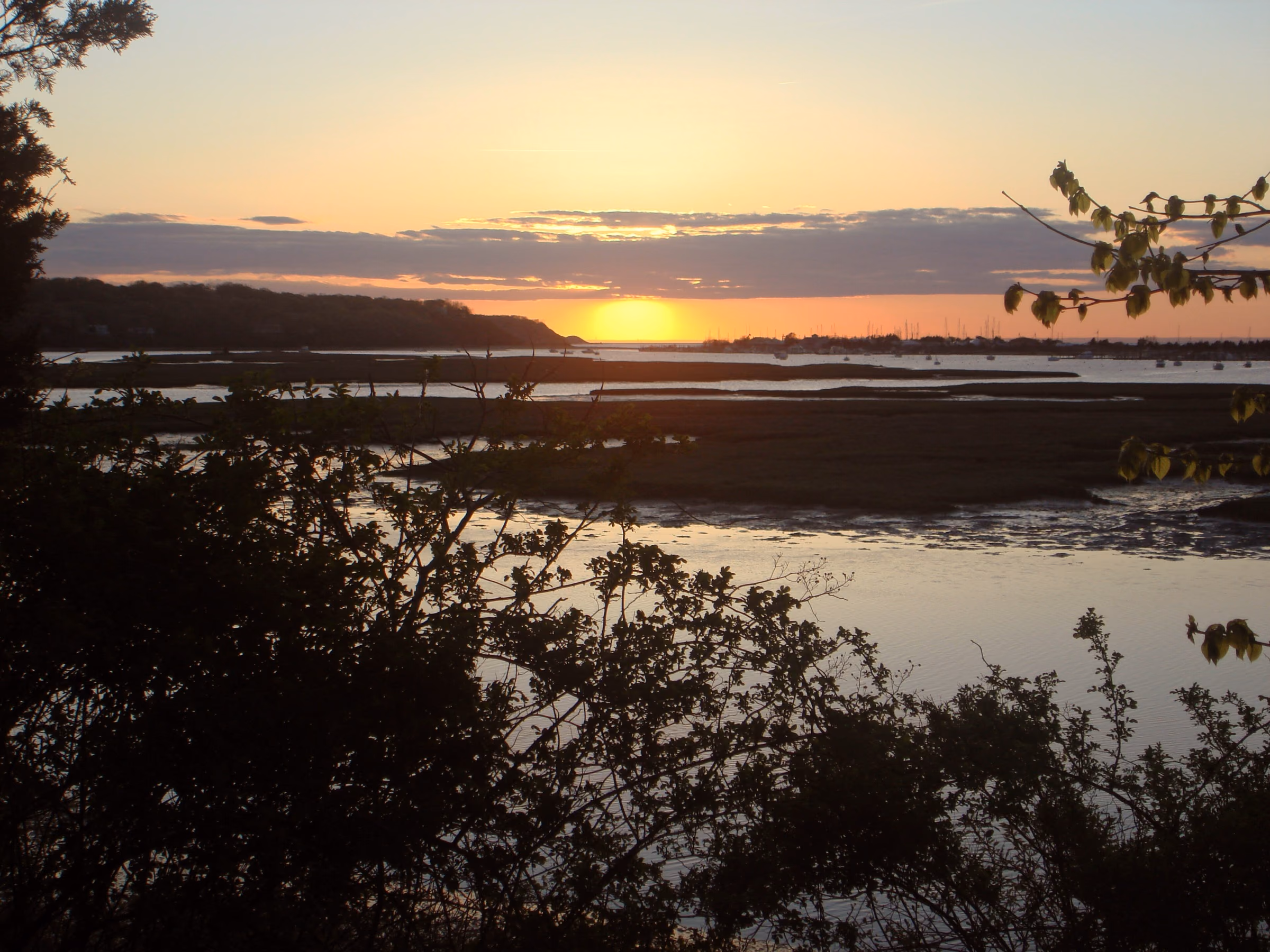 Sunset over Mount Sinai Harbor, New York