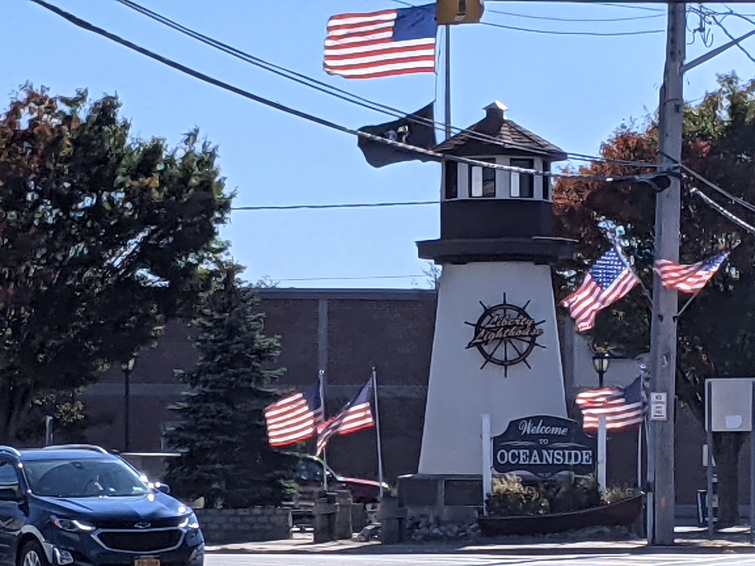 Liberty Lighthouse landmark in Oceanside, New York