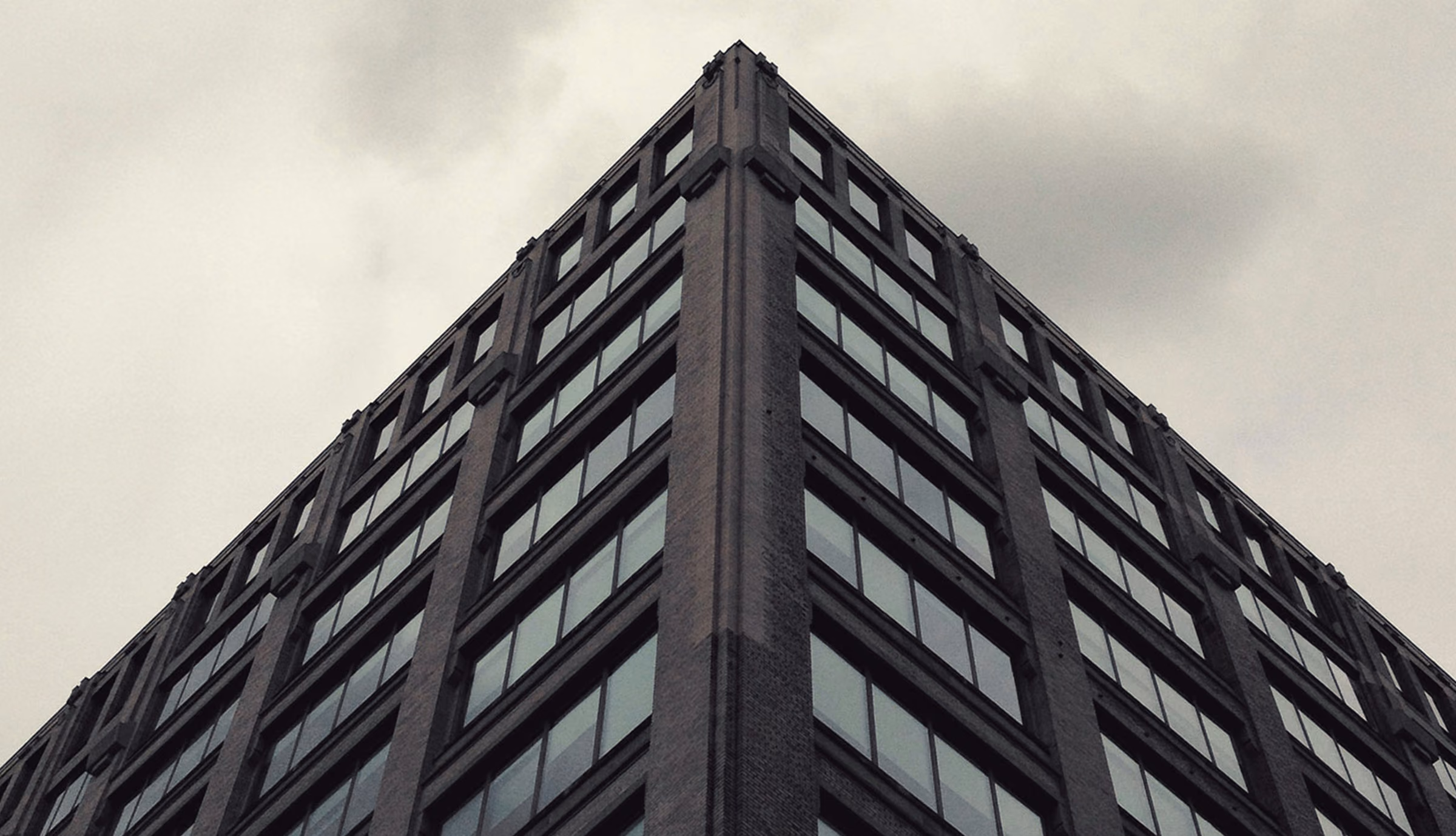 Architectural facade rising above Hell’s Kitchen in Manhattan.