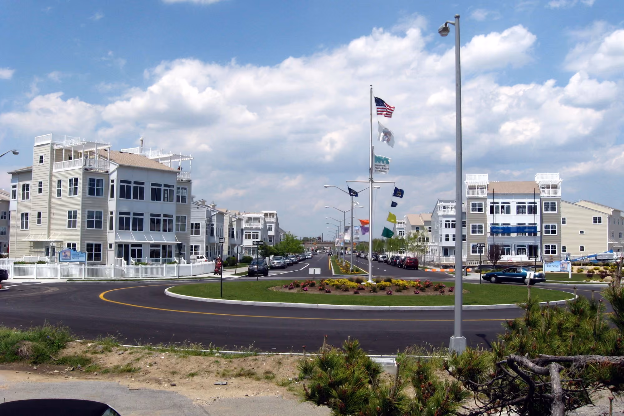 Residential buildings along Beach 73rd Street in Arverne by the Sea