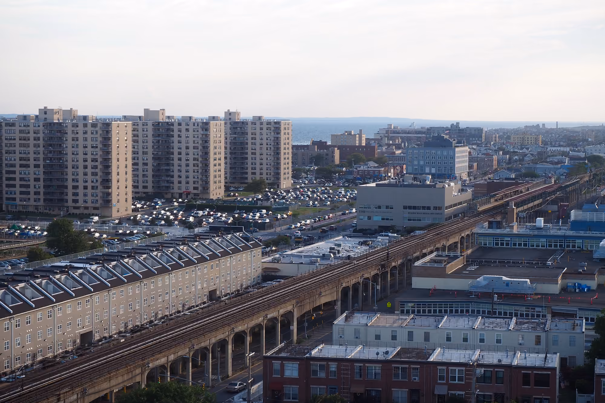 Aerial view of the residential landscape of Rockaway Park