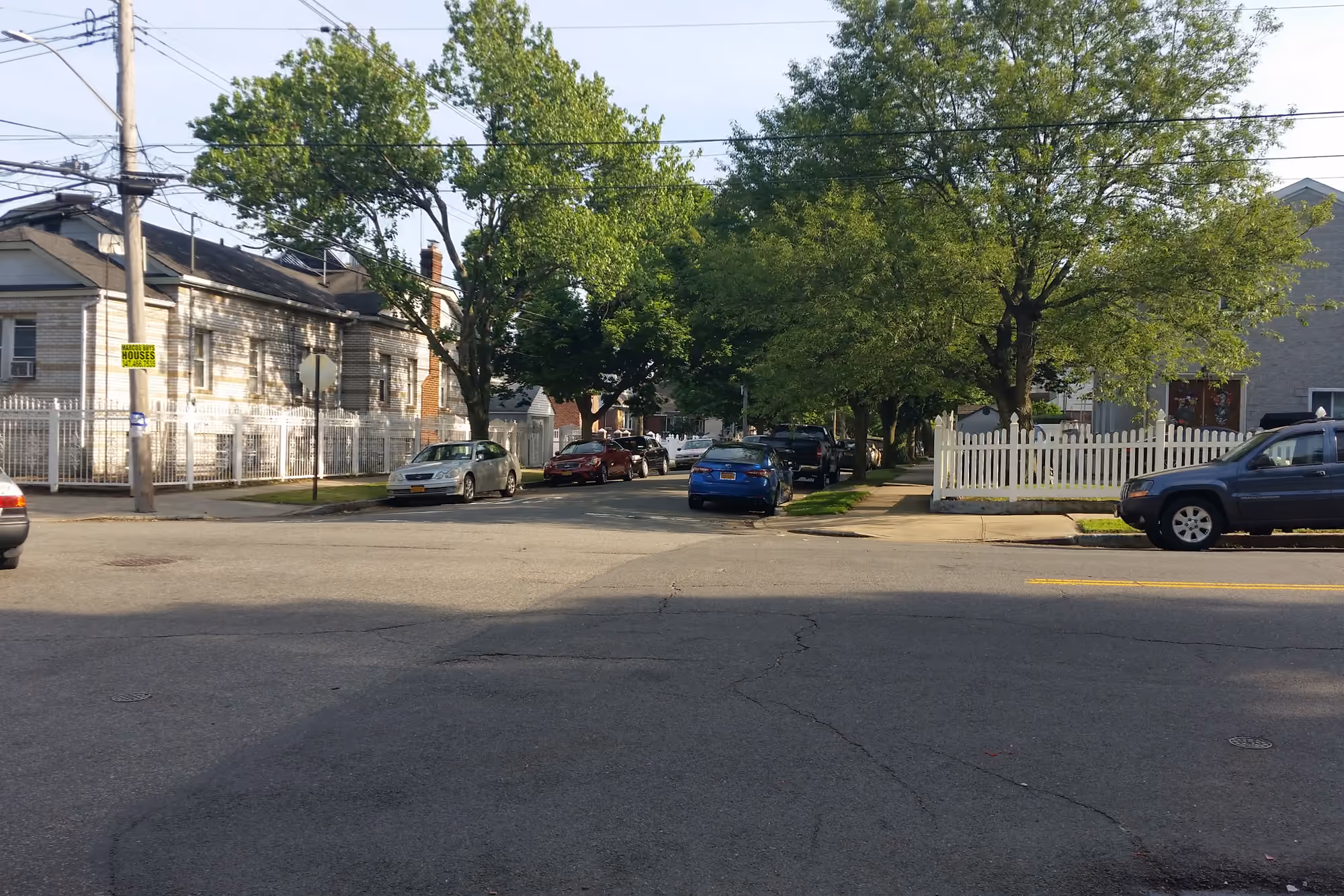 House-lined streets at Sutter Avenue and 128th Street in South Ozone Park