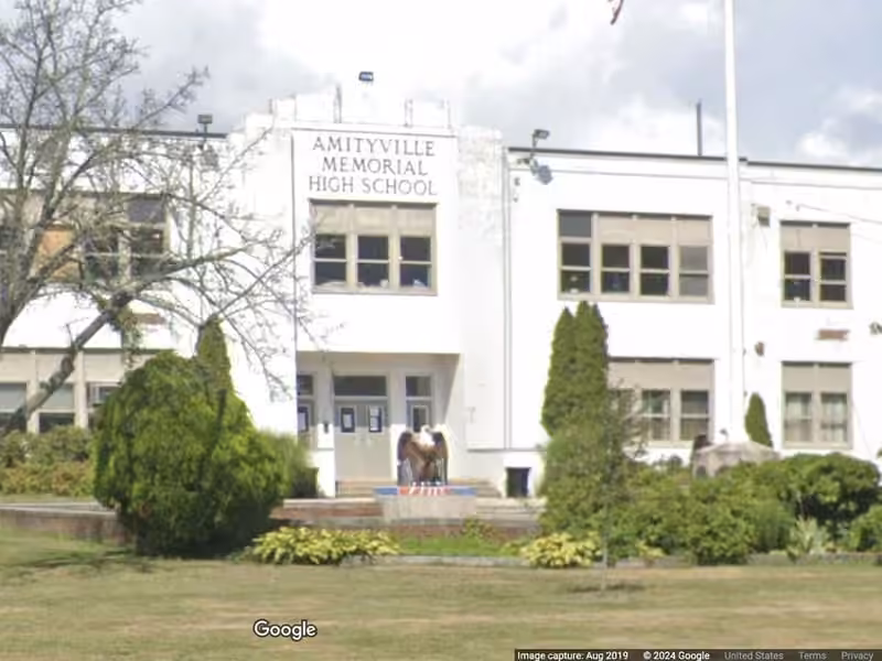 Amityville Memorial High School campus photograph