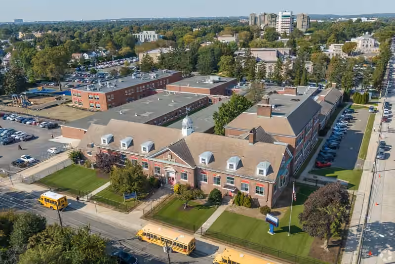 California Avenue Elementary School campus aerial photograph