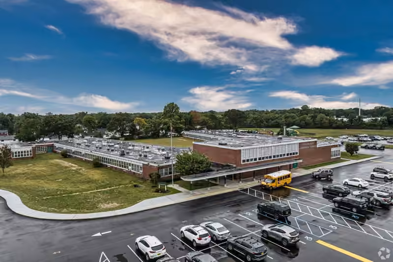 Loretta Park Elementary School campus aerial photograph