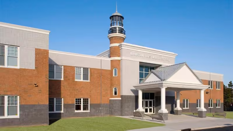 Hampton Bays Middle School campus photograph