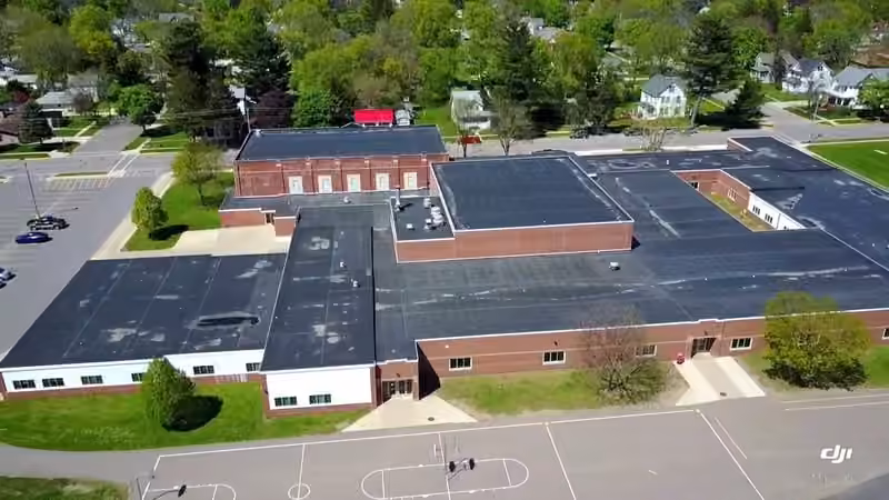 Grand Avenue Elementary School campus aerial photograph