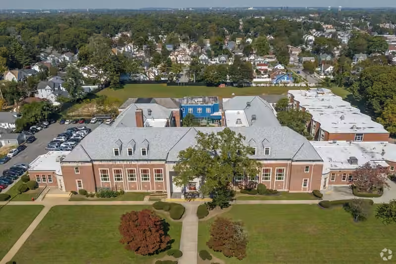 Caroline G Atkinson School campus aerial photograph