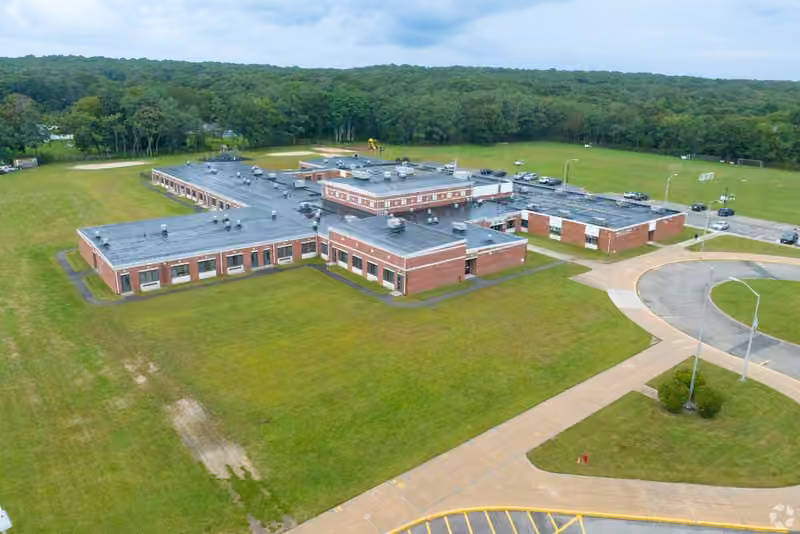 C E Walters School campus aerial photograph